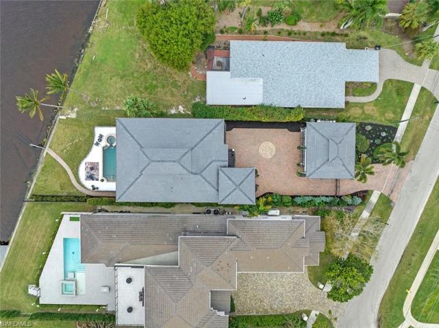 Aerial view directly above home