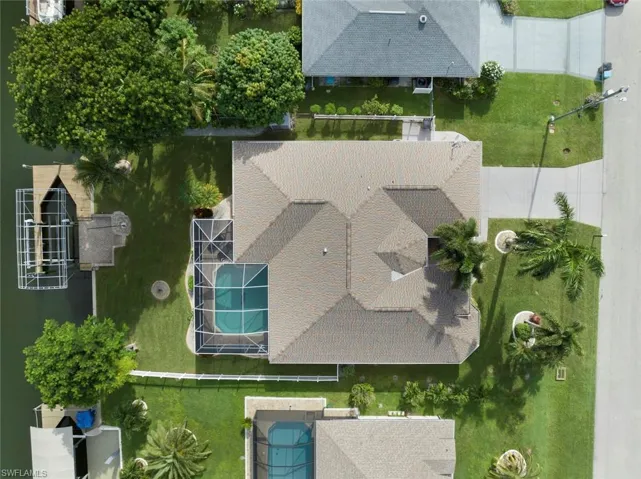 Birds eye view of property
