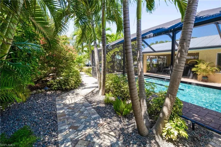 Paver Walkway surrounded home