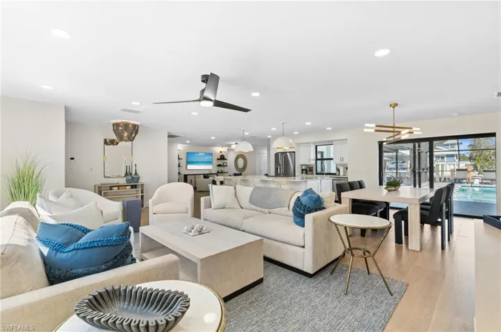 Open and fresh! Designer furniture and beautiful new tile flooring (Photo digitally enhanced)