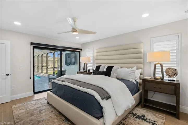 Junior Primary bedroom with pool access      (Photo digitally enhanced)