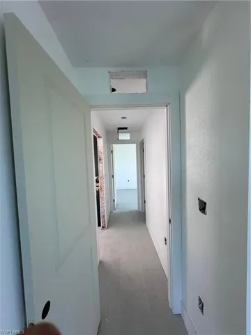 Hall with baseboards