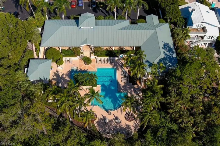 Aerial view of Calypso Club pool