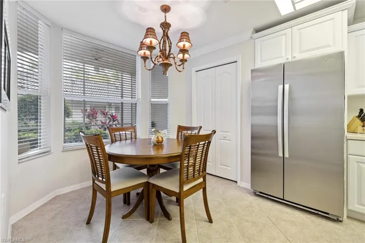 Casual dining in the kitchen with bay window