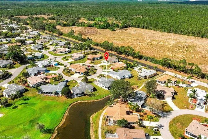 Birds eye view of property