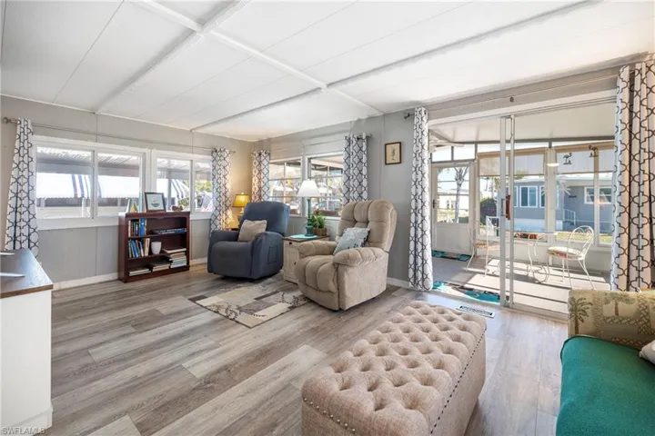 Living room featuring light wood-type flooring