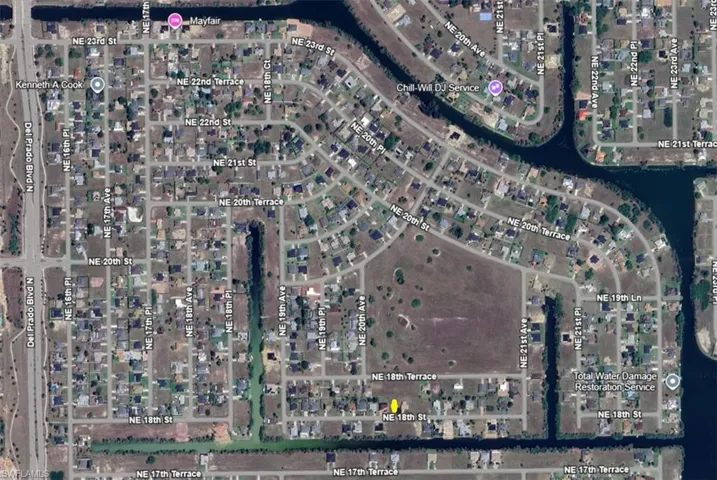 Aerial overview of property's location