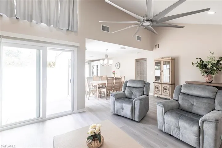 Sliding Glass Doors allowing for natural light and a cross breeze