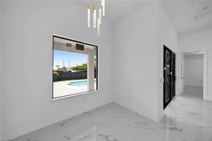 View of tiled spare room