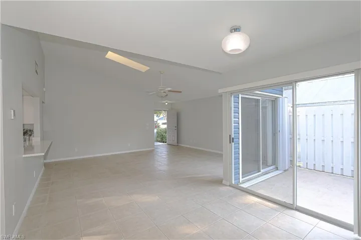 View of the great room looking to the front entry