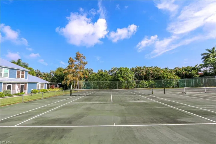 View of tennis court