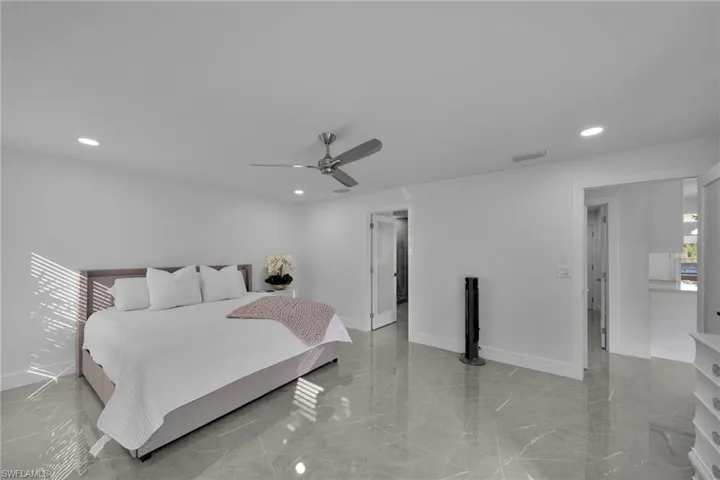 Bedroom with ceiling fan