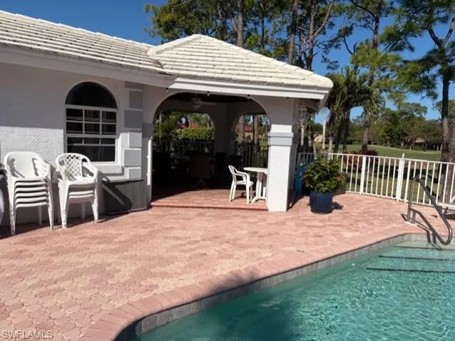View of pool featuring patio surround