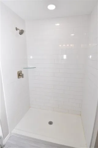 Bathroom with a shower stall