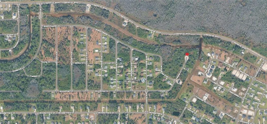 Aerial map of property and surrounding area