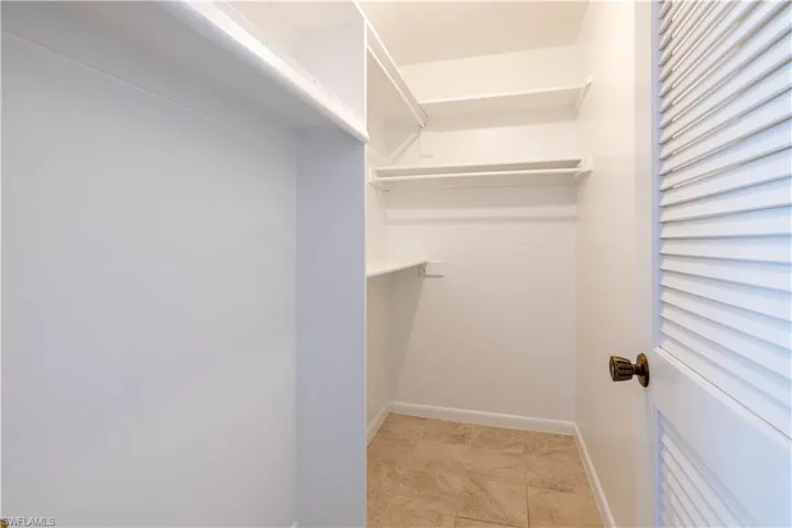 View of walk in closet