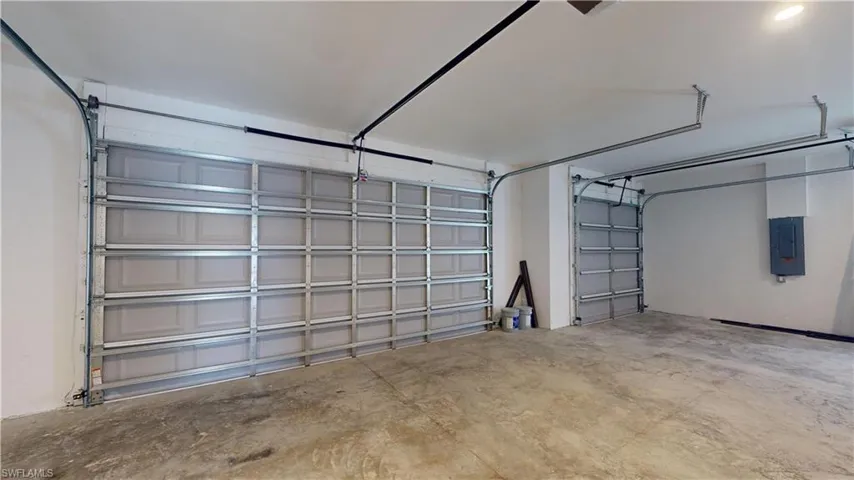 Garage with electric panel