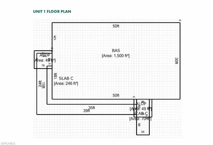 Floor Plan for Unit 1