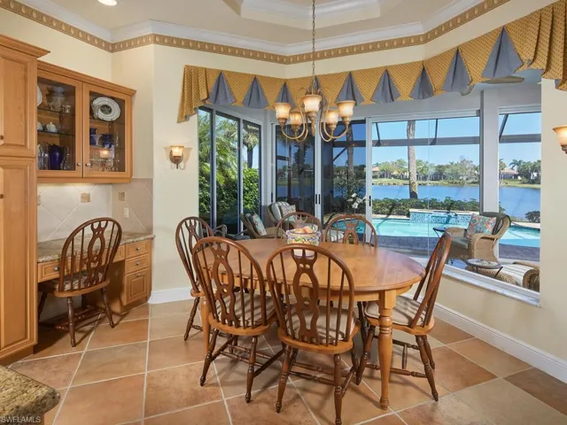 Planning desk to left, informal dining area and gorgeous view...one of the best in Shadow Wood!