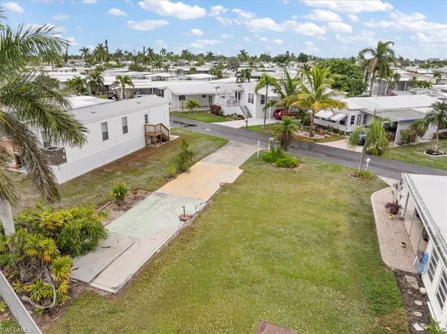 Aerial view of residential area