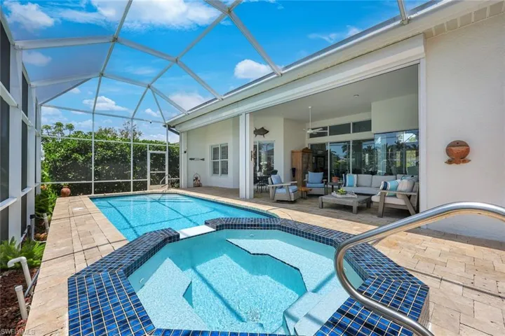 Spend those cool Florida winters soaking in the spa or floating in the pool.