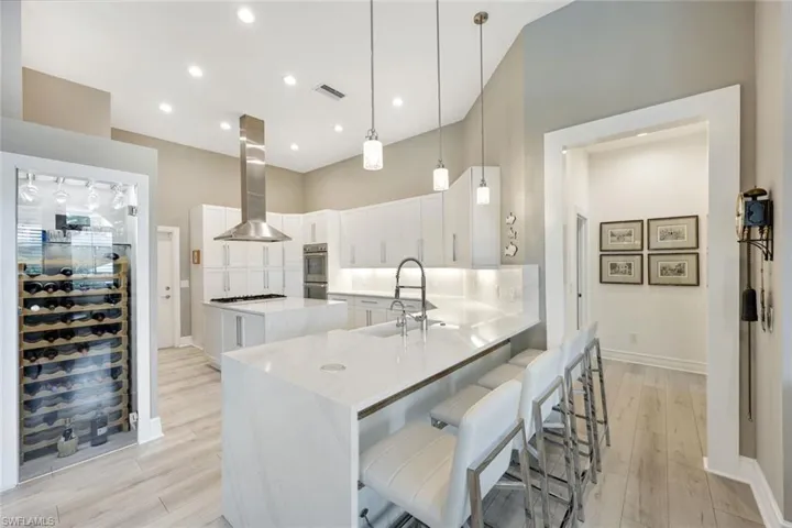 Prepare meals in this gourmet kitchen while interacting with friends and family.
