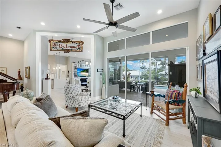 Access the lanai from the main living area.