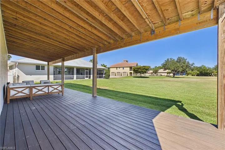 Large Deck attached to detached /Pole/Barn Garage
