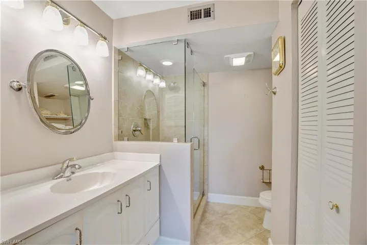 Spacious bathroom and large walk-in closet