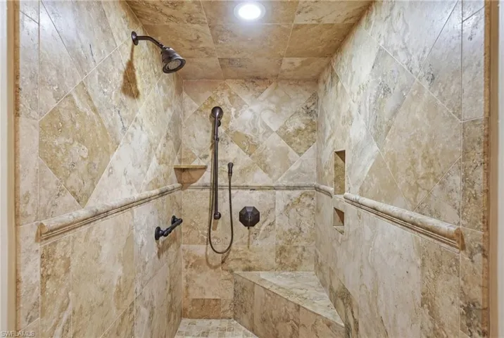 Spacious walk in shower