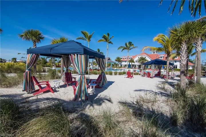 View of the Clubhouse from the cabanas.