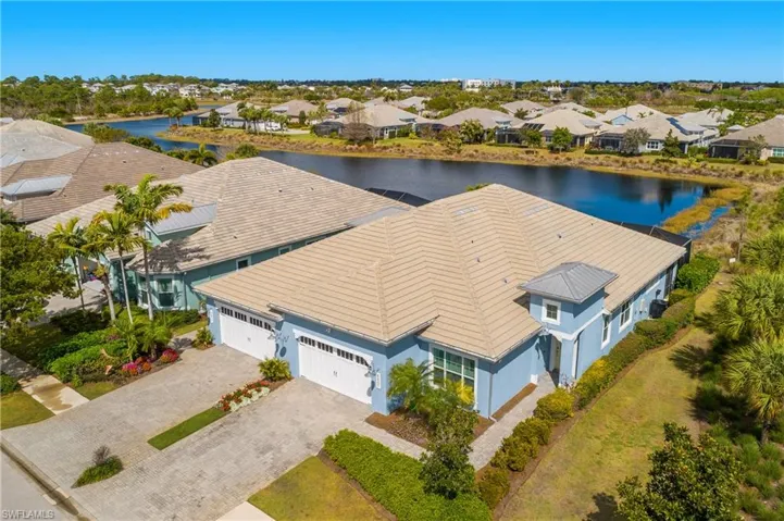 Aerial view of the home.