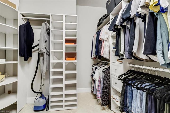 Spacious primary closet