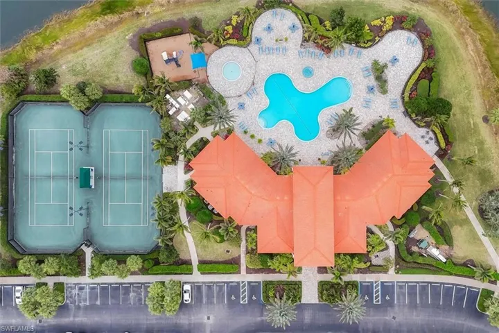 Birds eye view of property