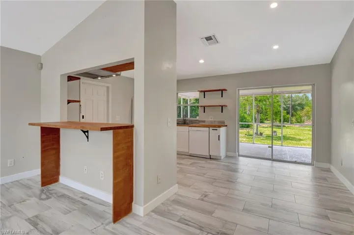 All Tile floors and Vaulted ceilings