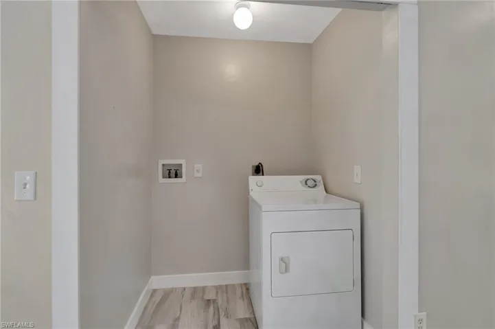 Laundry area with Dryer and New Washing machine to be installed
