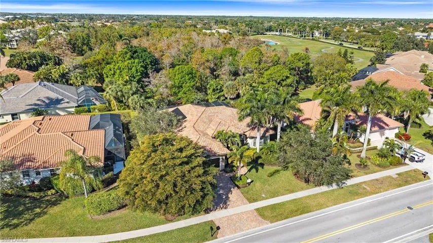 Aerial perspective of suburban area