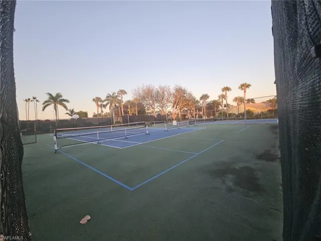 View of tennis court