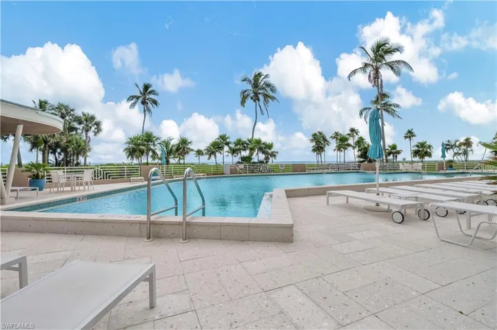 View of pool with a beautiful patio area