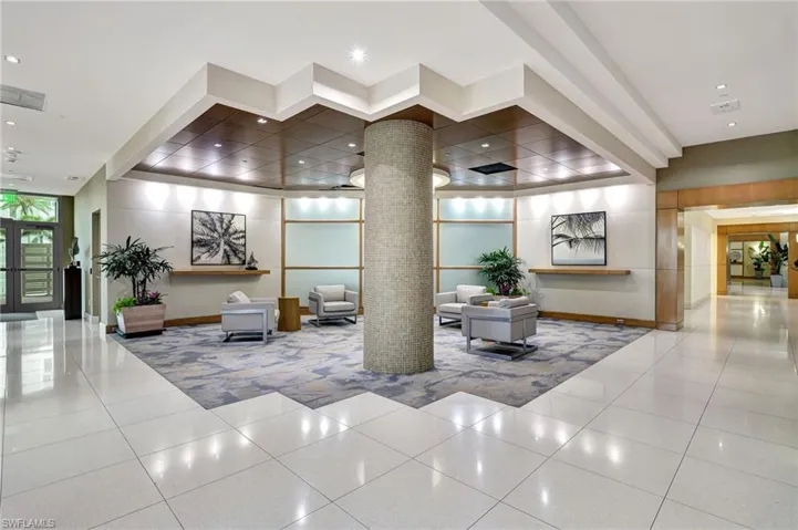 Attractive Lobby and doorman greet you upon entrance