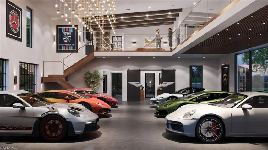 OPTIONAL 12-Car Collector's Retreat with office, gym, sauna, bar, living room, ensuite bedroom