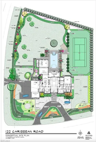 Site Plan of property without the OPTIONAL 12-Car Collector's Retreat
