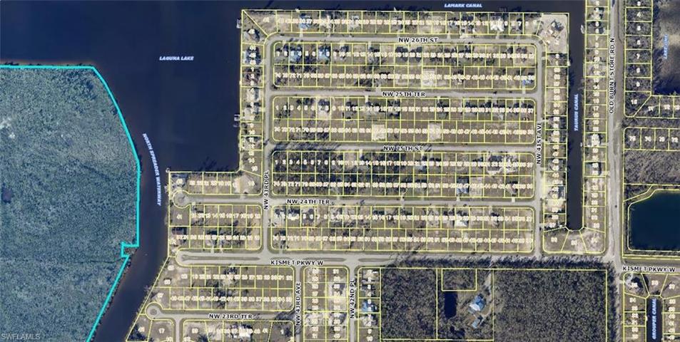Overview of the area. Kismet on the bottom, lots 53,54,55