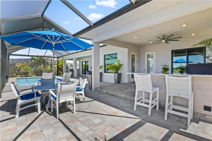Outdoor kitchen close up - large granite counters are perfect to hang out in, use as an outdoor buffet etc.