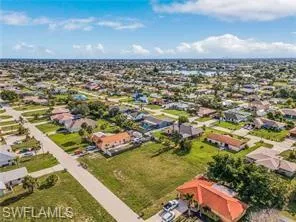 Aerial view of residential area