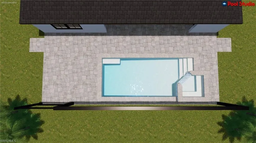 Rendering of pool/spa for this home - screened-in cage will be included