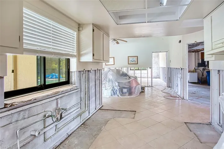 Kitchen with passthrough window