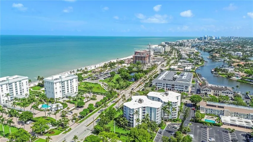 View of urban area featuring a nearby body of water