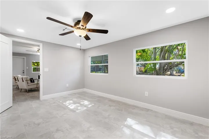 The 4th Bedroom even has Direct Water Views & views of the new Firepit Area