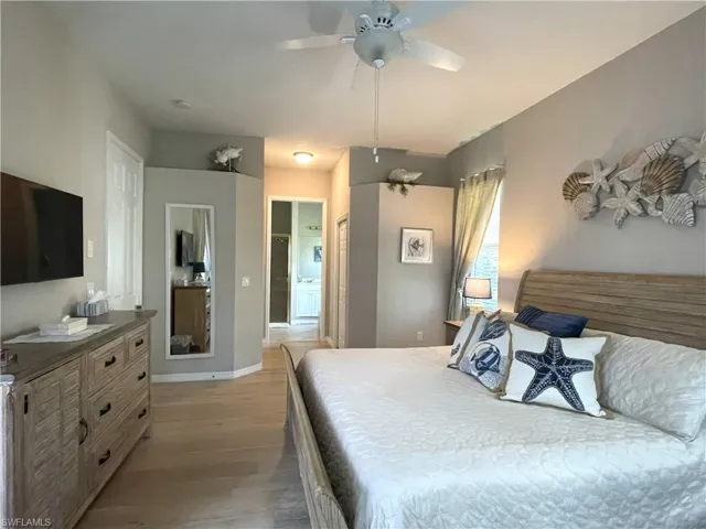 Master bedroom looking towards bathroom